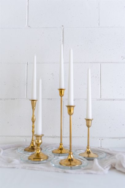 Candle Holders – Brass – Ivy & Bleu